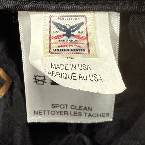 Pendleton Newsboy Flat Cap Hat Ear Covers Mens XL Black Wool Outdoor USA Made - Picture 6 of 8